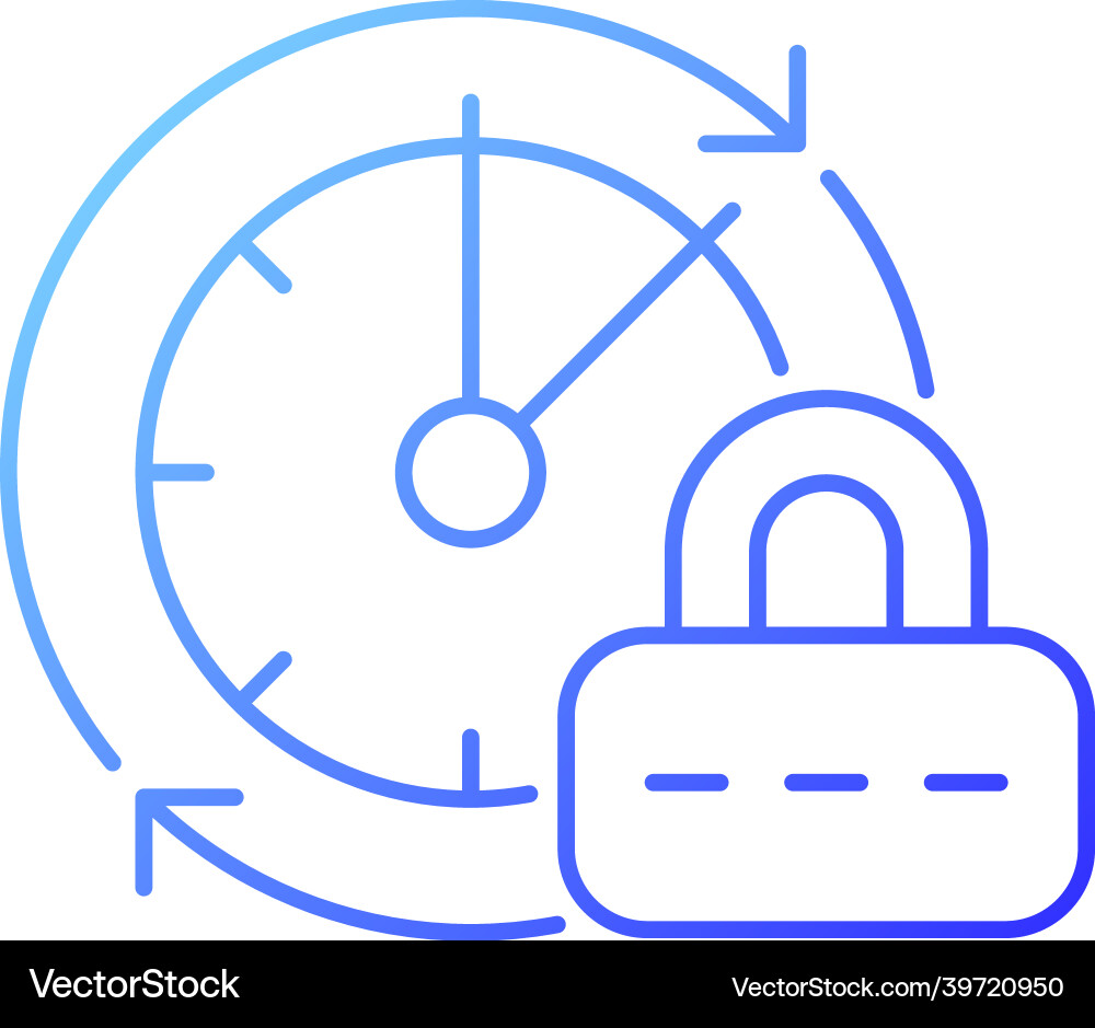 Change password gradient linear icon Royalty Free Vector