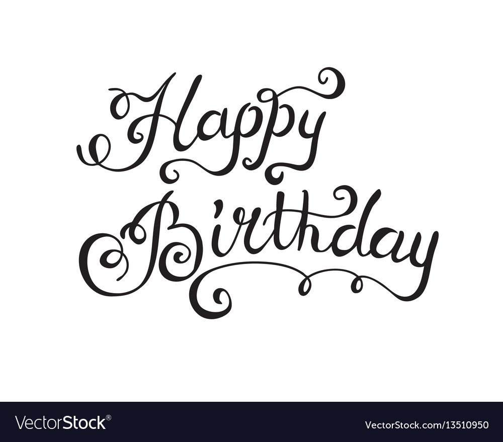 Happy birthday lettering Royalty Free Vector Image