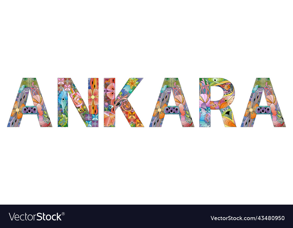 word-ankara-entangle-object-royalty-free-vector-image