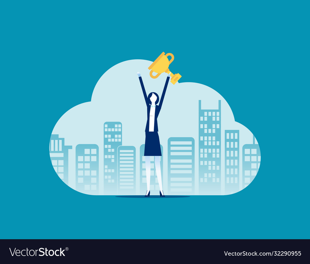 Achievement business person finance vector image Achievement business person finance