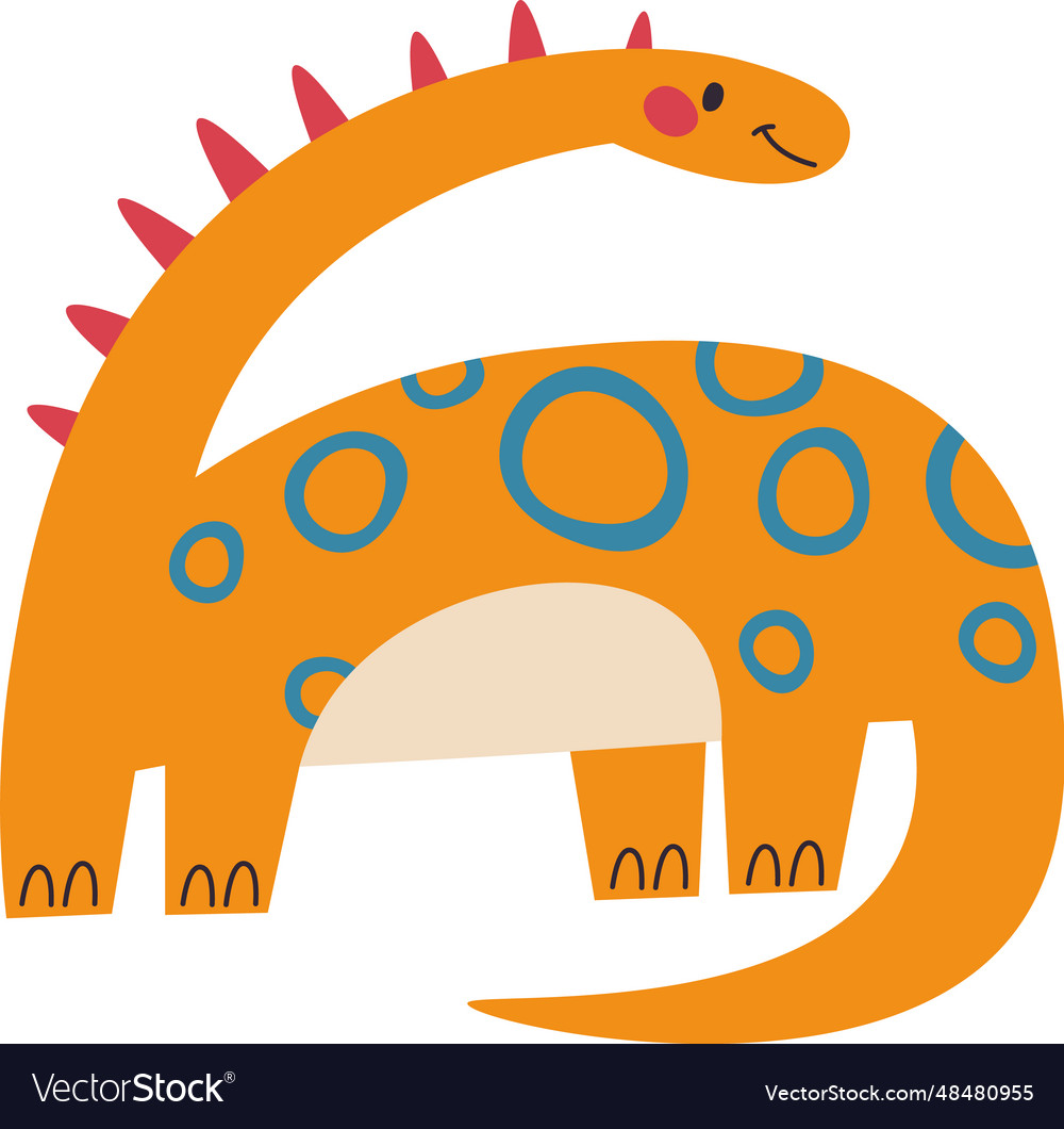 Childish dinosaur animal Royalty Free Vector Image