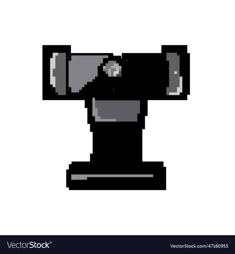 Computer web camera game pixel art Royalty Free Vector Image