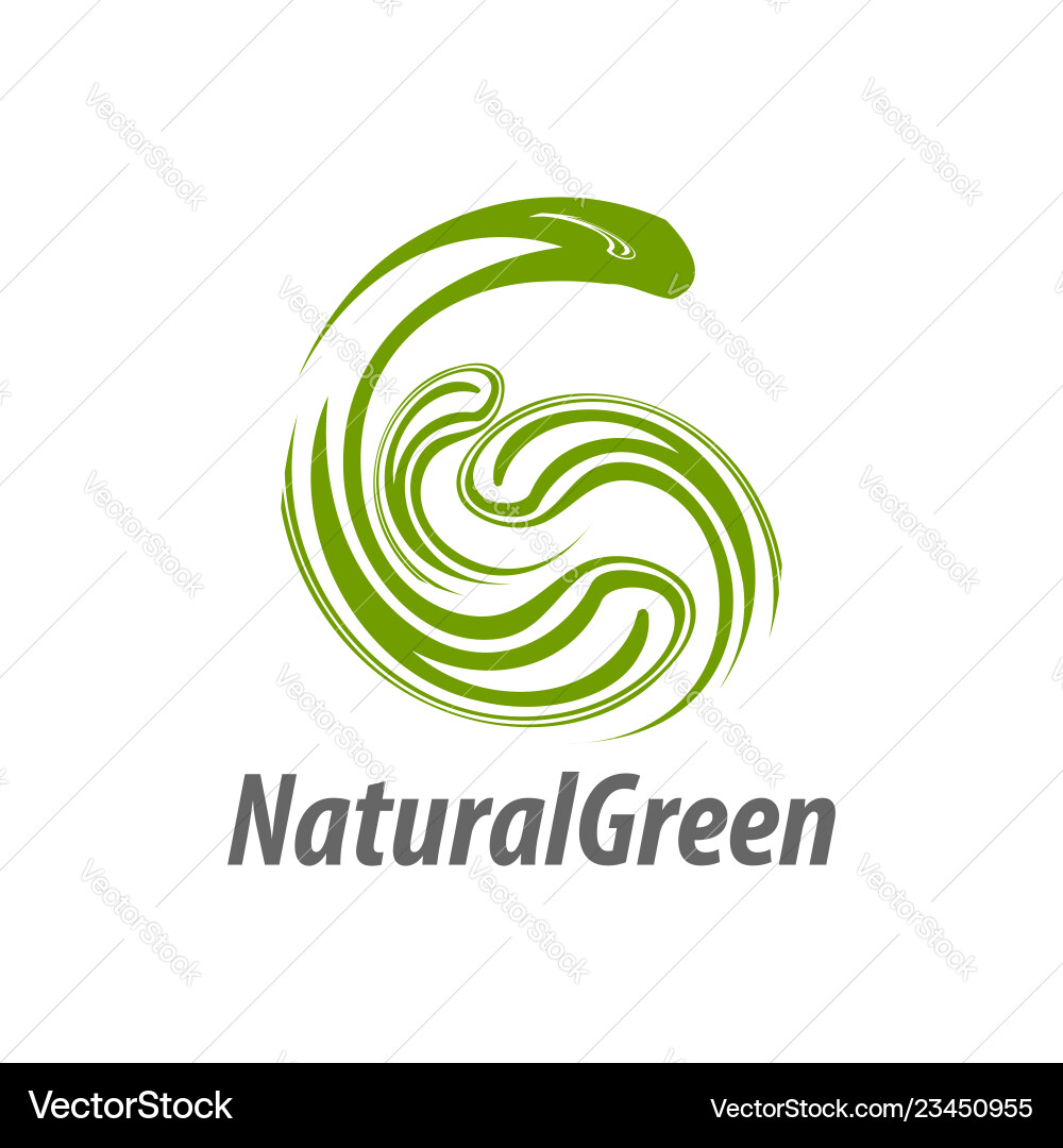 Natural green abstract initial letter g logo Vector Image