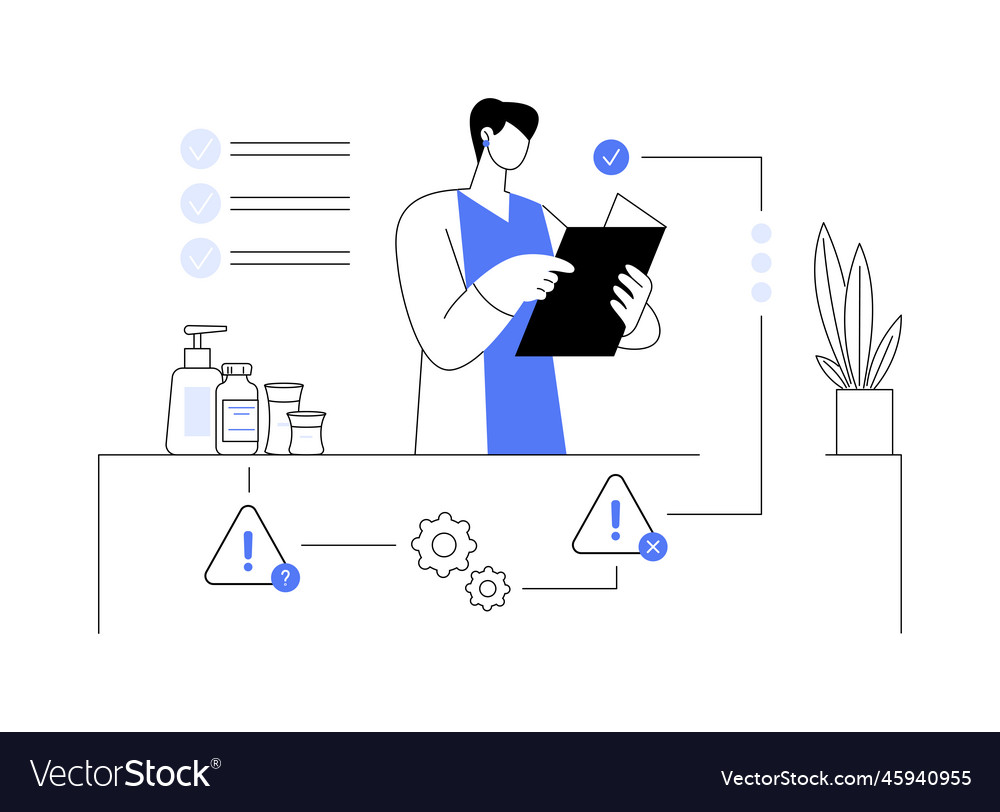 Product safety control abstract concept Royalty Free Vector