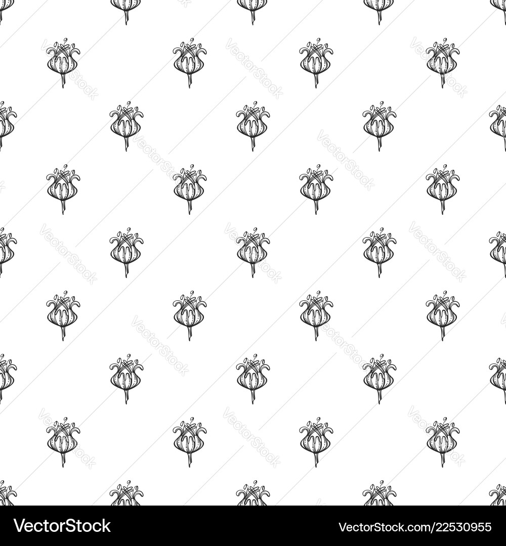 Rose flower pattern seamless Royalty Free Vector Image