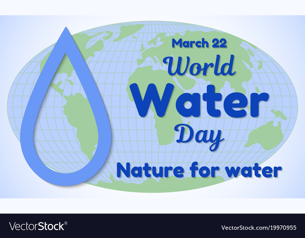 World Water Day Theme Greeting Card Or Banner A Vector Image