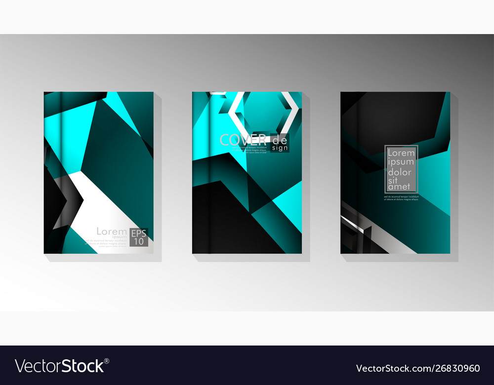 Collection book cover backgrounds Royalty Free Vector Image