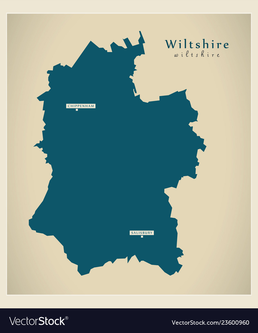 Modern map - wiltshire unitary authority england Vector Image