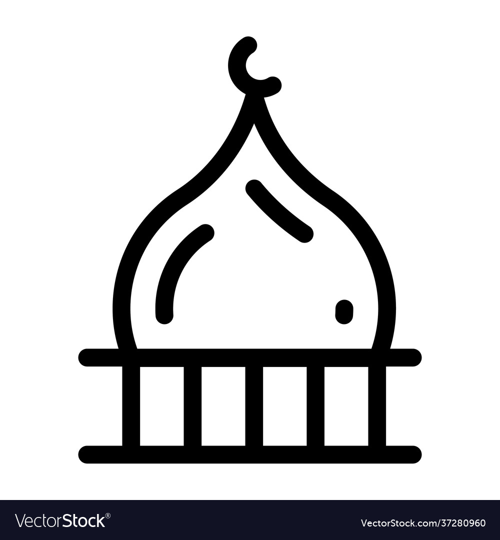 Mosque dome Royalty Free Vector Image - VectorStock