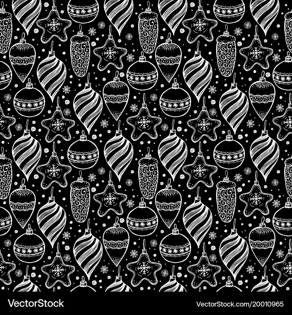 Christmas seamless pattern with elements Vector Image