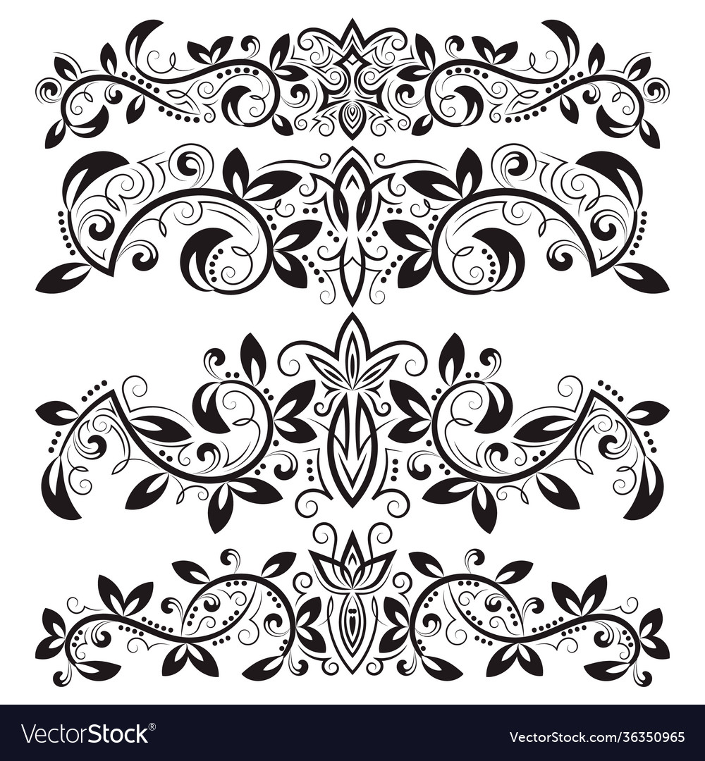 Design ornamental elements vintage headline Vector Image