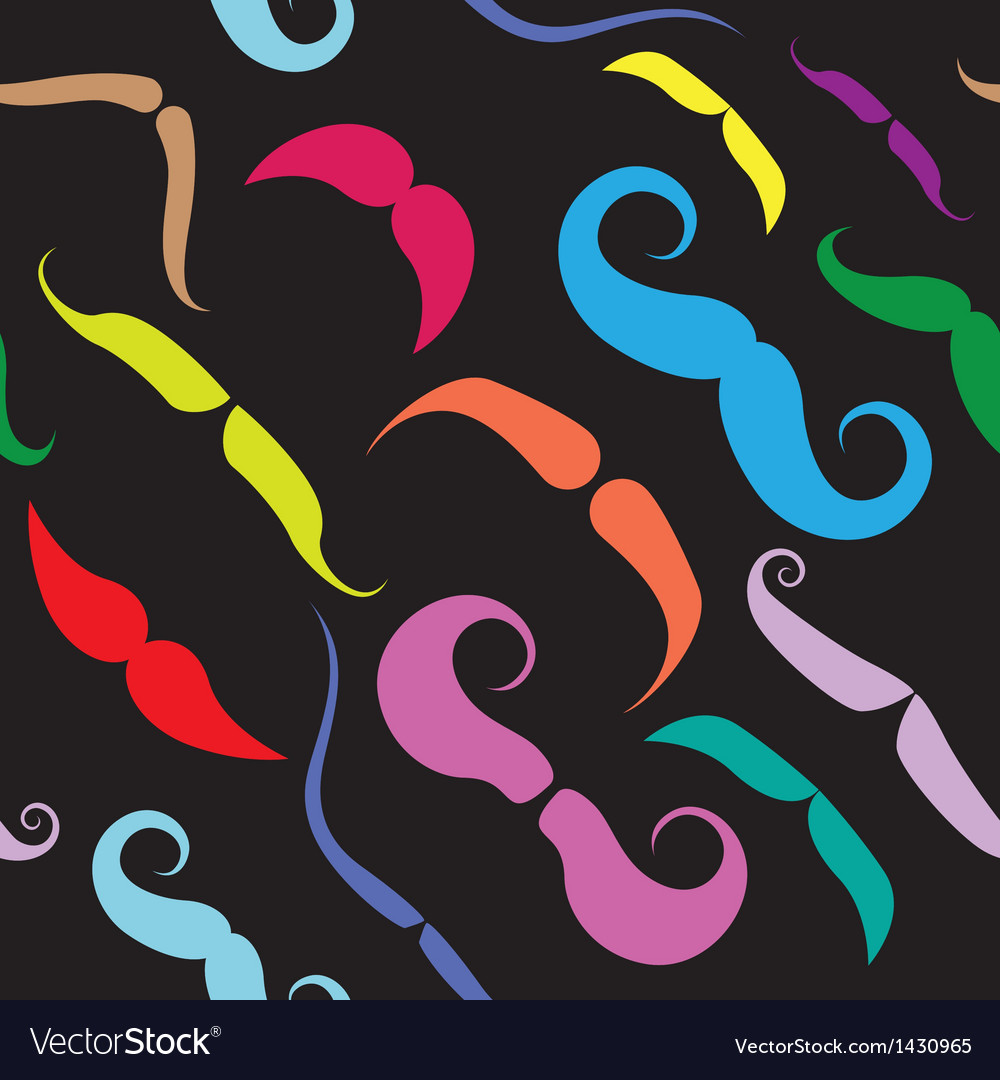 Mustache seamless pattern Royalty Free Vector Image