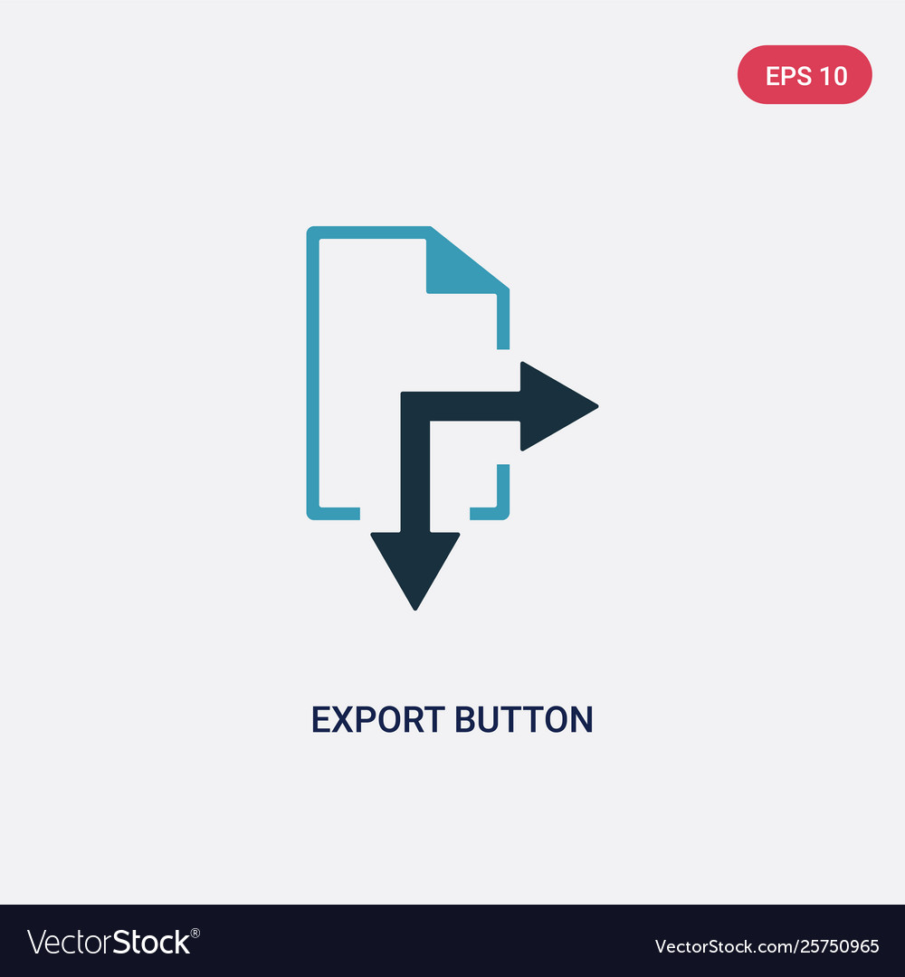 Two color export button icon from user interface Vector Image