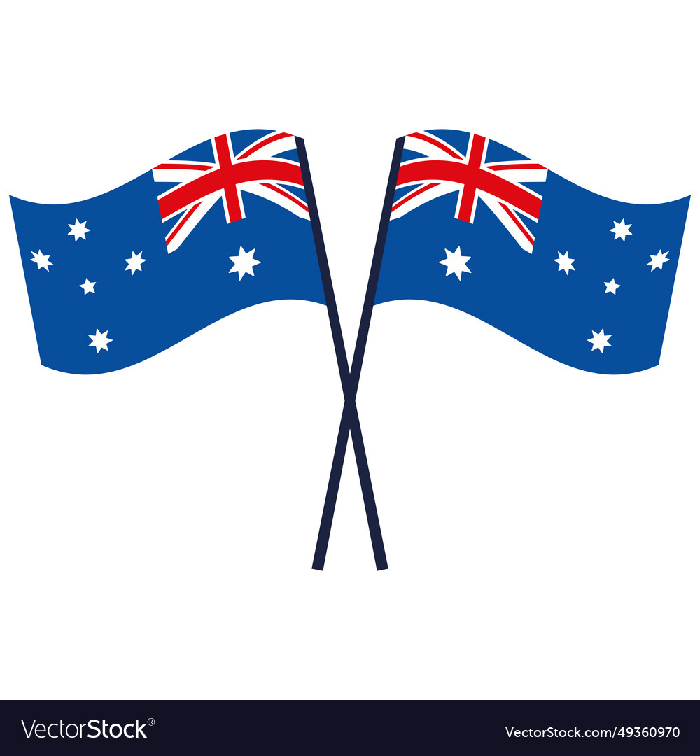 Australia day flags Royalty Free Vector Image - VectorStock