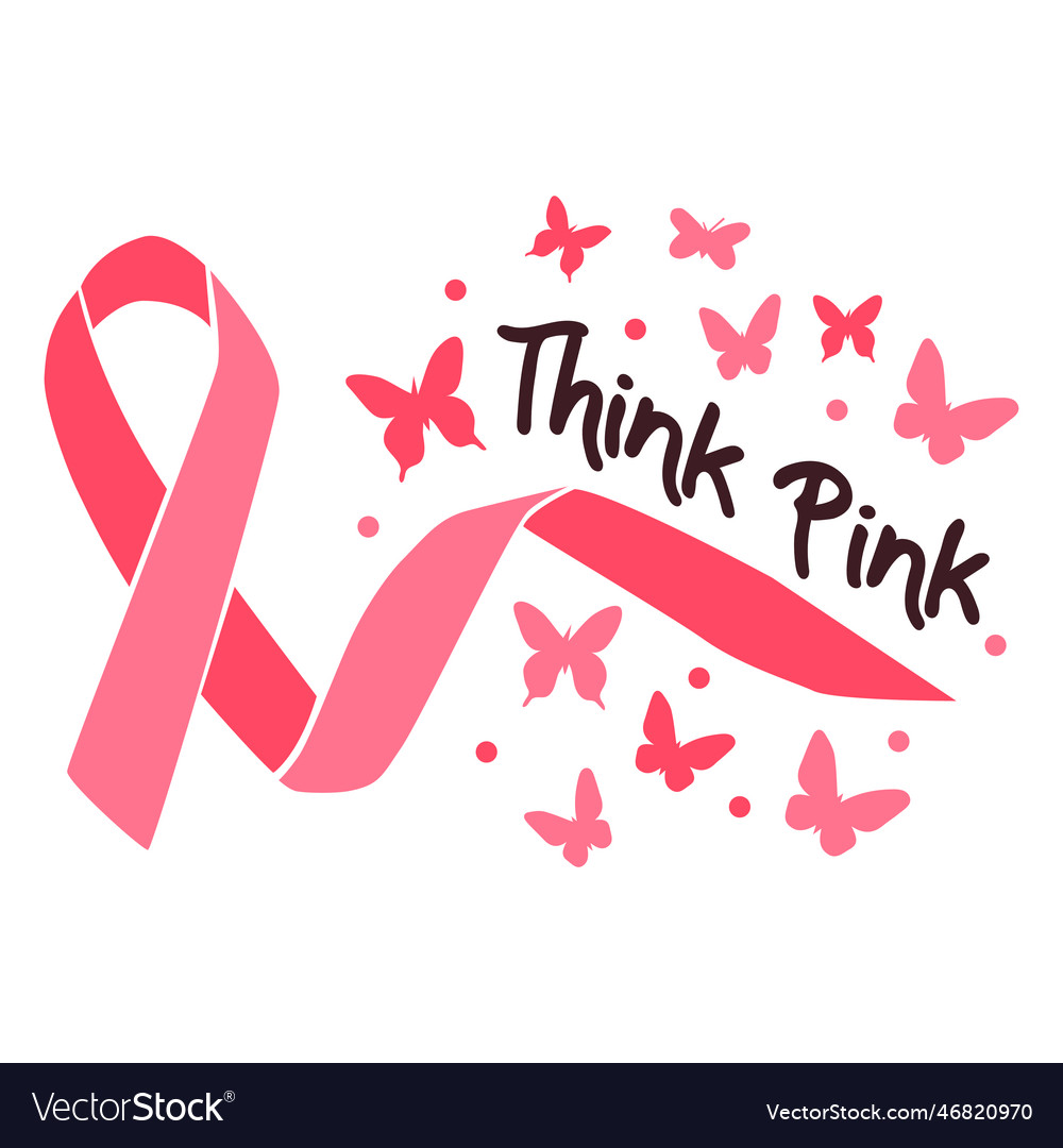 Breast Cancer Think Pink Ribbon Cancer Royalty Free Vector