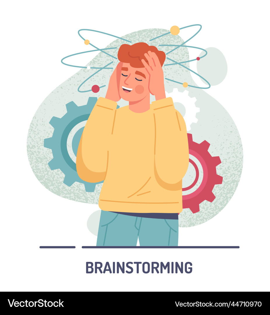 Creative thinking and brainstorming Royalty Free Vector