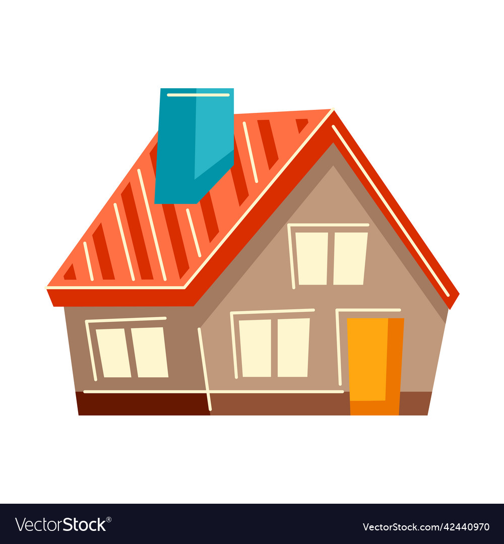 Cute house country cottage image Royalty Free Vector Image