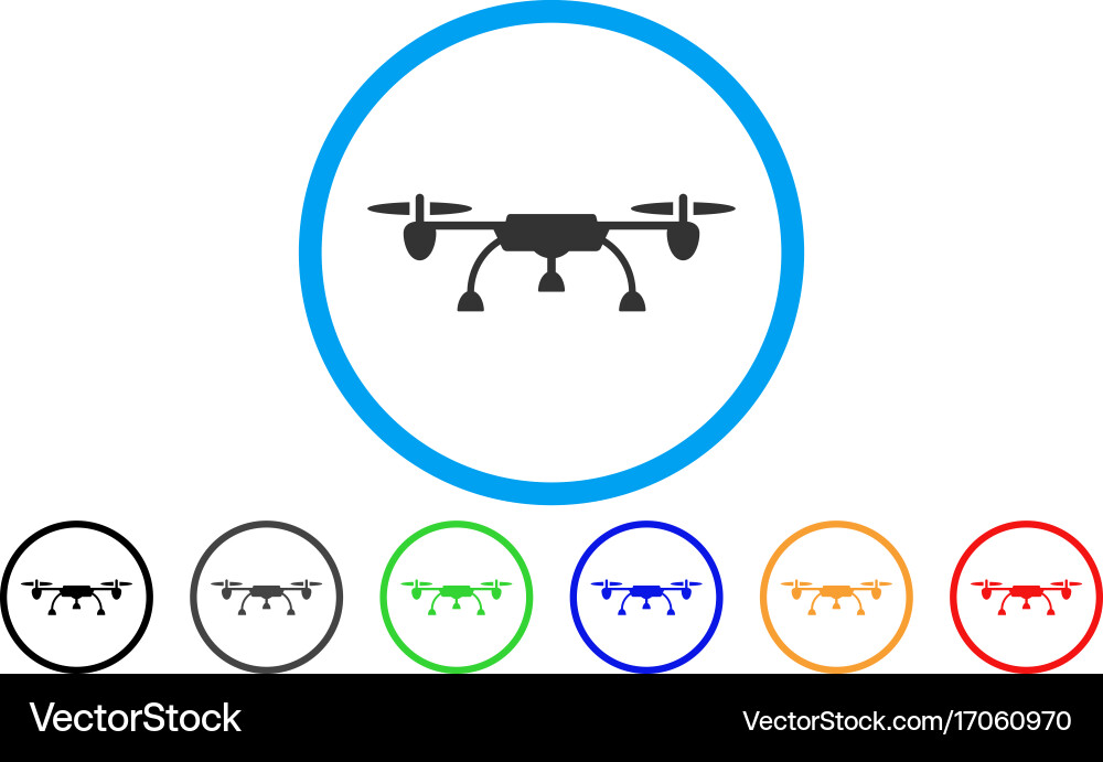 Drone rounded icon Royalty Free Vector Image - VectorStock
