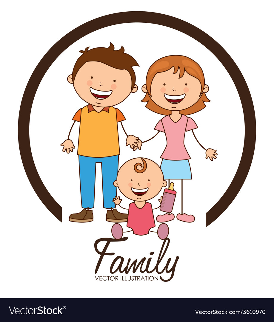 Happy family Royalty Free Vector Image - VectorStock