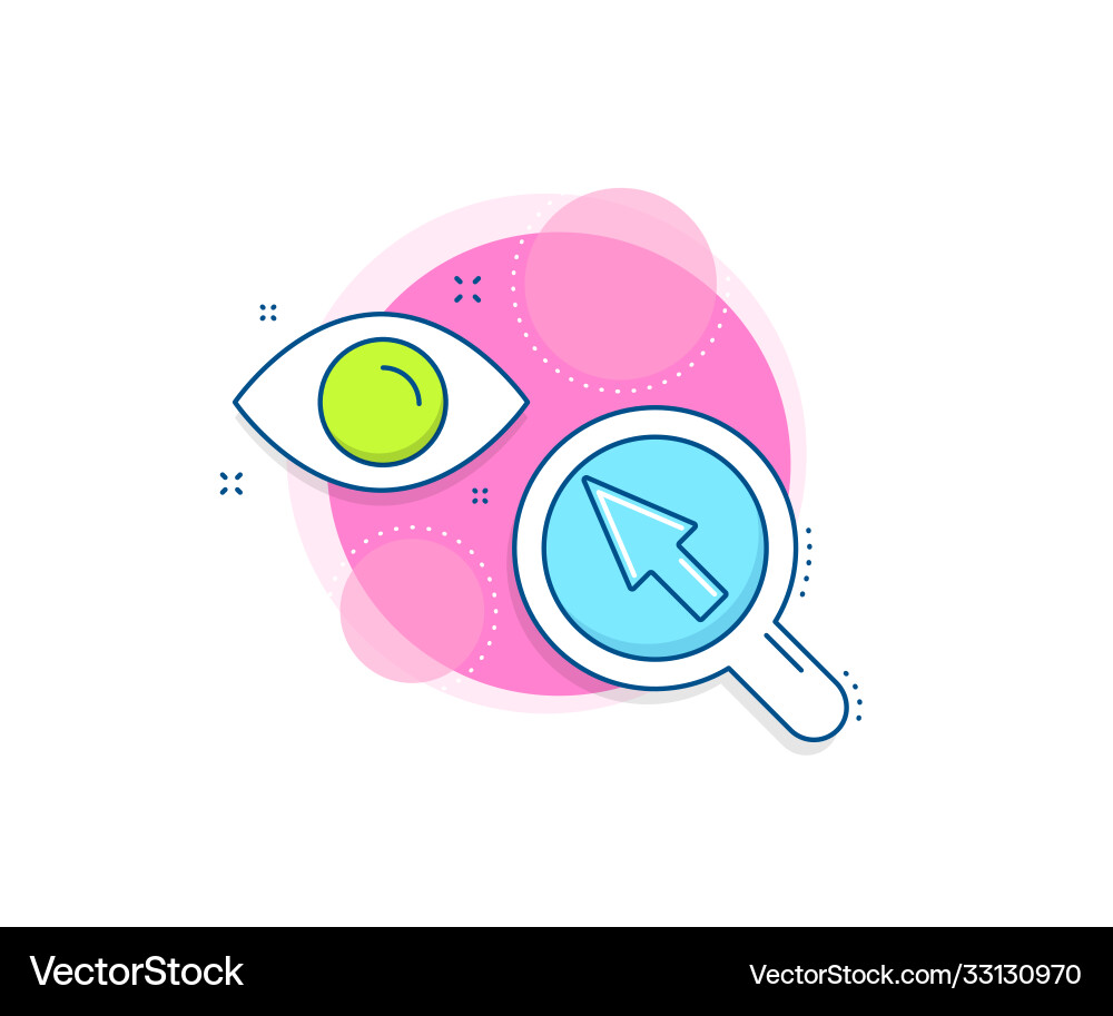 Mouse cursor line icon pointer sign Royalty Free Vector