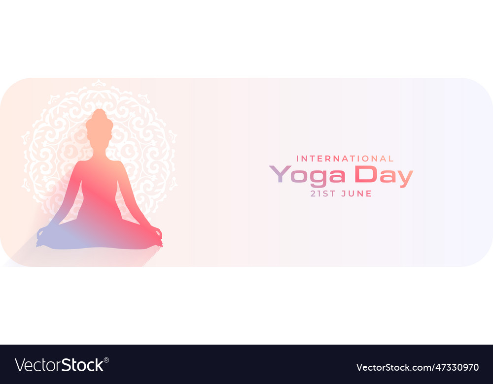 Nice international yoga day event poster Vector Image