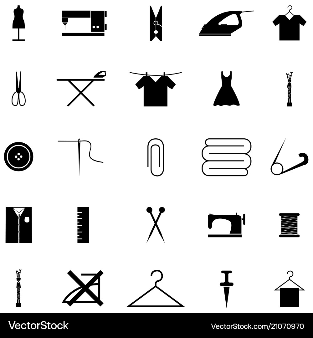 Sewing icon set Royalty Free Vector Image - VectorStock