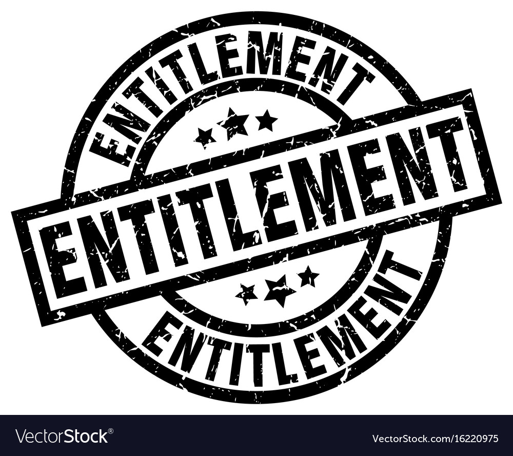 Entitlement round grunge black stamp Royalty Free Vector