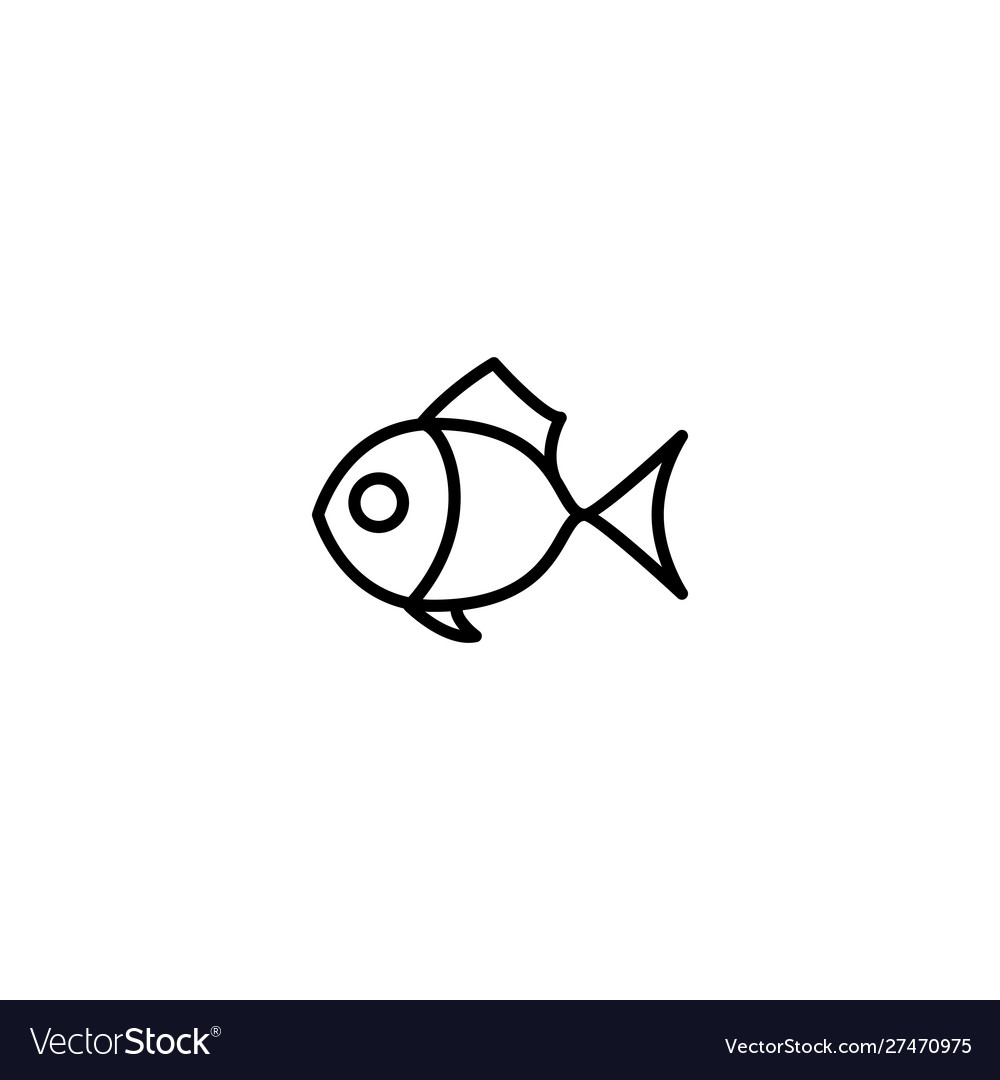 Fish seafood icon Royalty Free Vector Image - VectorStock