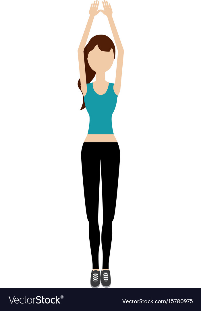 Healthy woman doing exercise