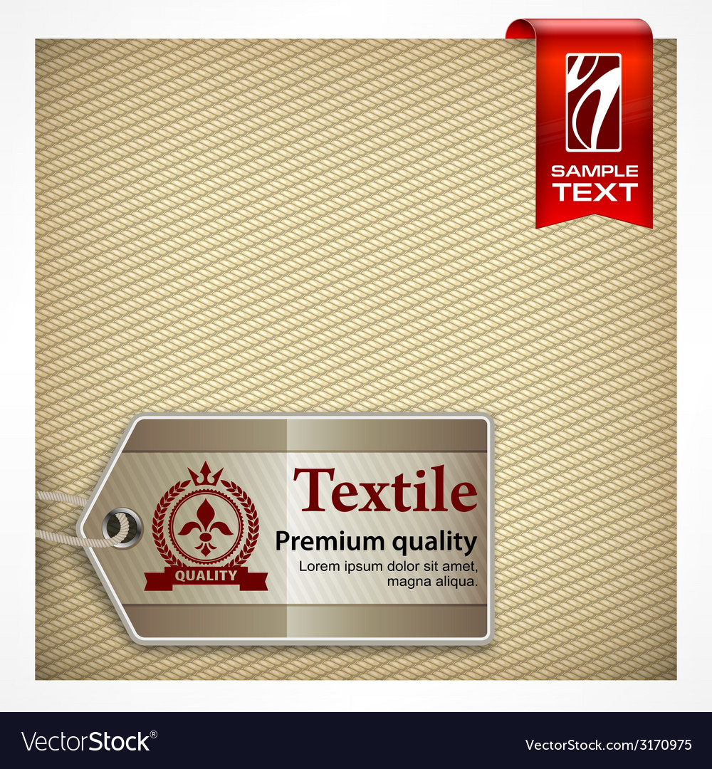 Label on textile Royalty Free Vector Image VectorStock