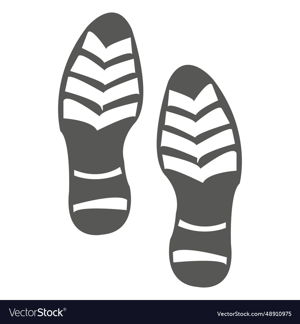 Male shoe footprint icon Royalty Free Vector Image