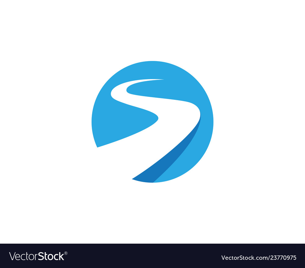 S Letter River Logo Template Icon Royalty Free Vector Image