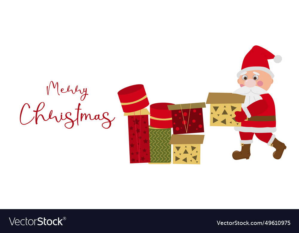 Santa claus template a festive banner flyer Vector Image