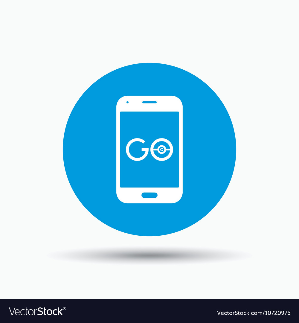 Smartphone game icon go symbol Royalty Free Vector Image