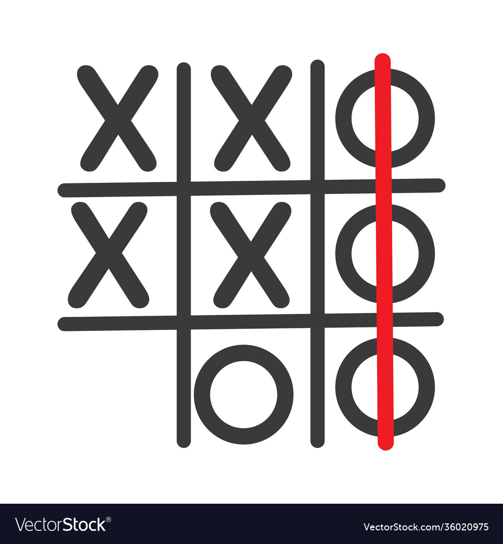 Tic-tac-toe winning Royalty Free Vector Image - VectorStock