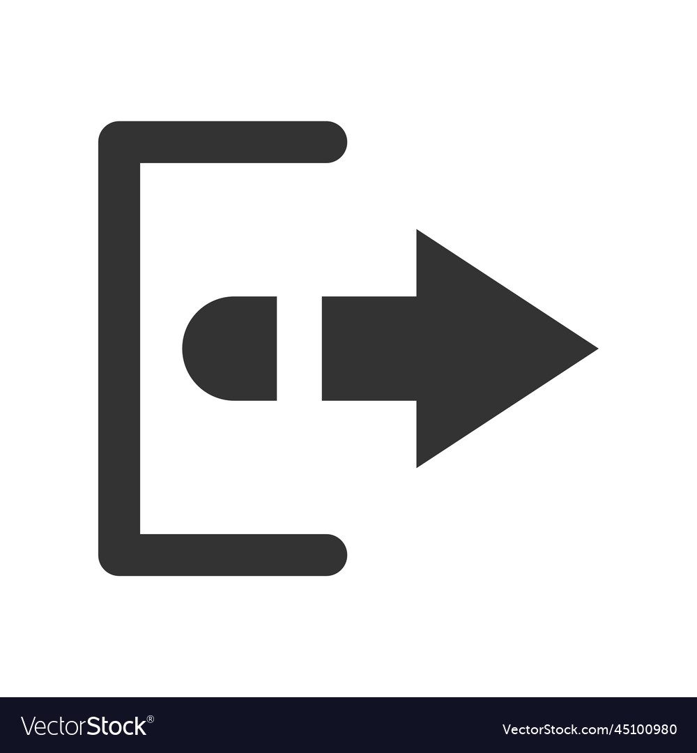 Exit arrow icon Royalty Free Vector Image - VectorStock