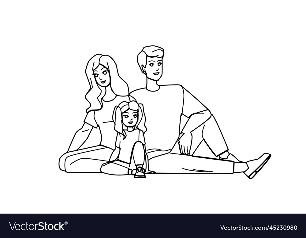 Family yellow Royalty Free Vector Image - VectorStock