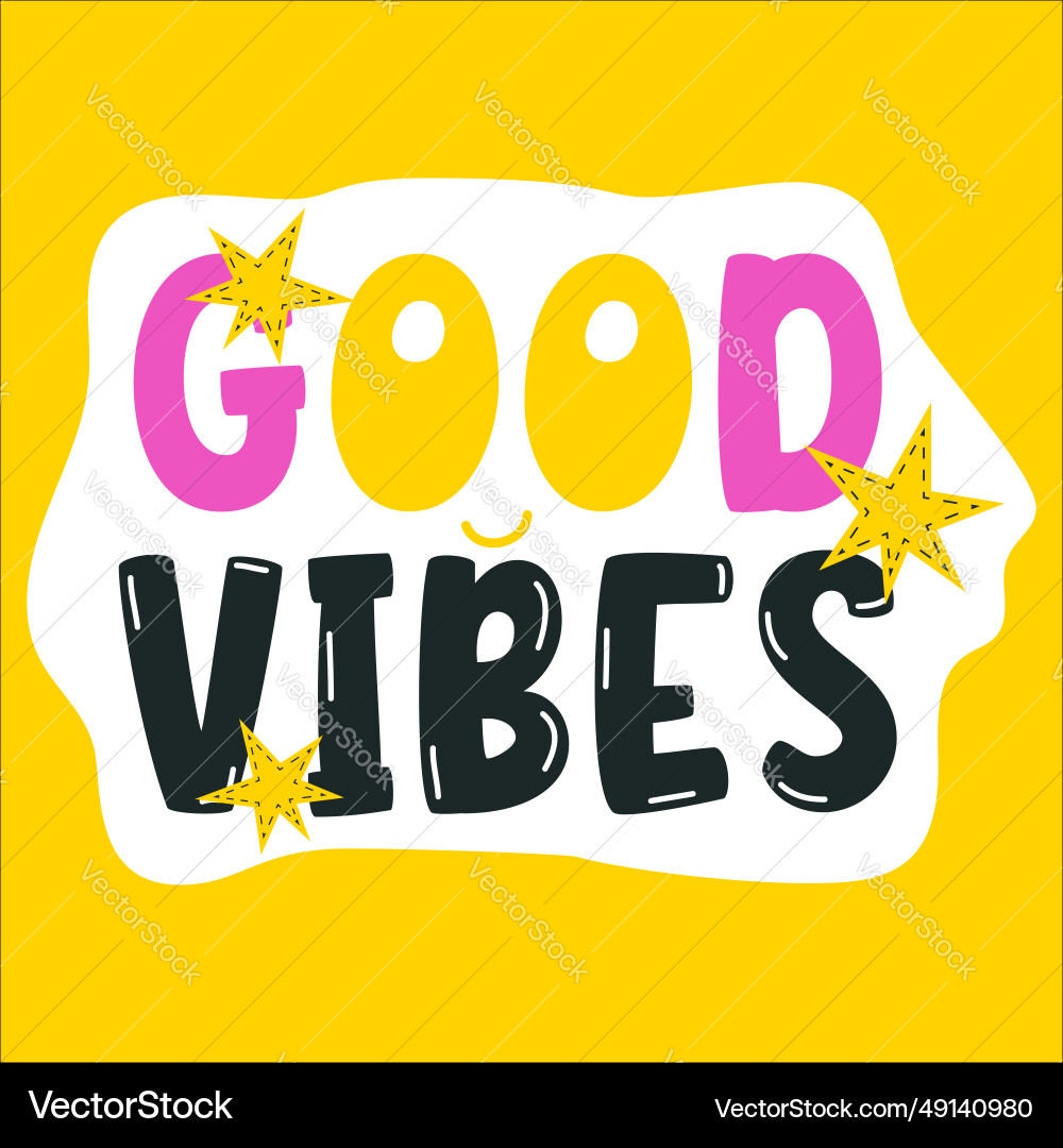 Motivational sticker cute typography patch print Vector Image