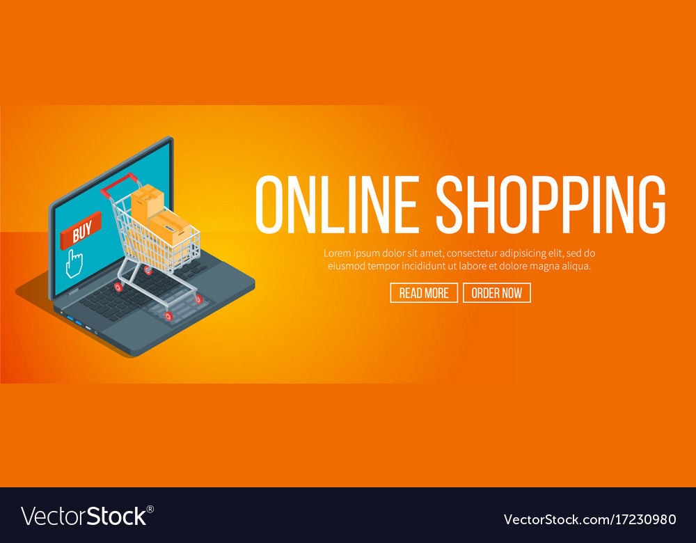 Online Shopping Banner Royalty Free Vector Image