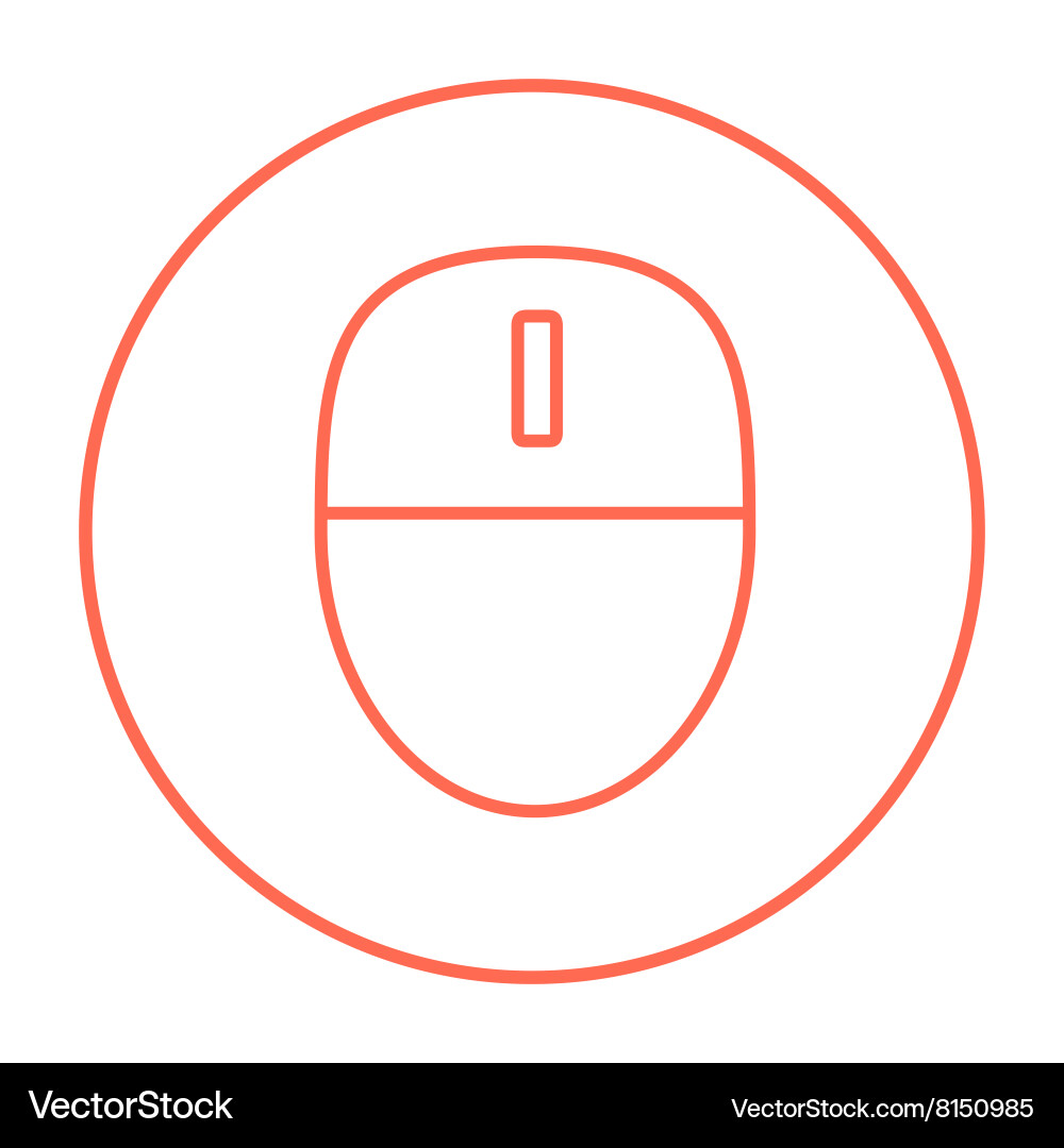 Computer mouse line icon Royalty Free Vector Image