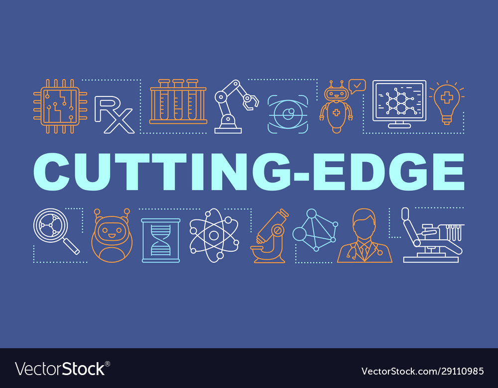 Cutting edge medicine word concepts banner Vector Image