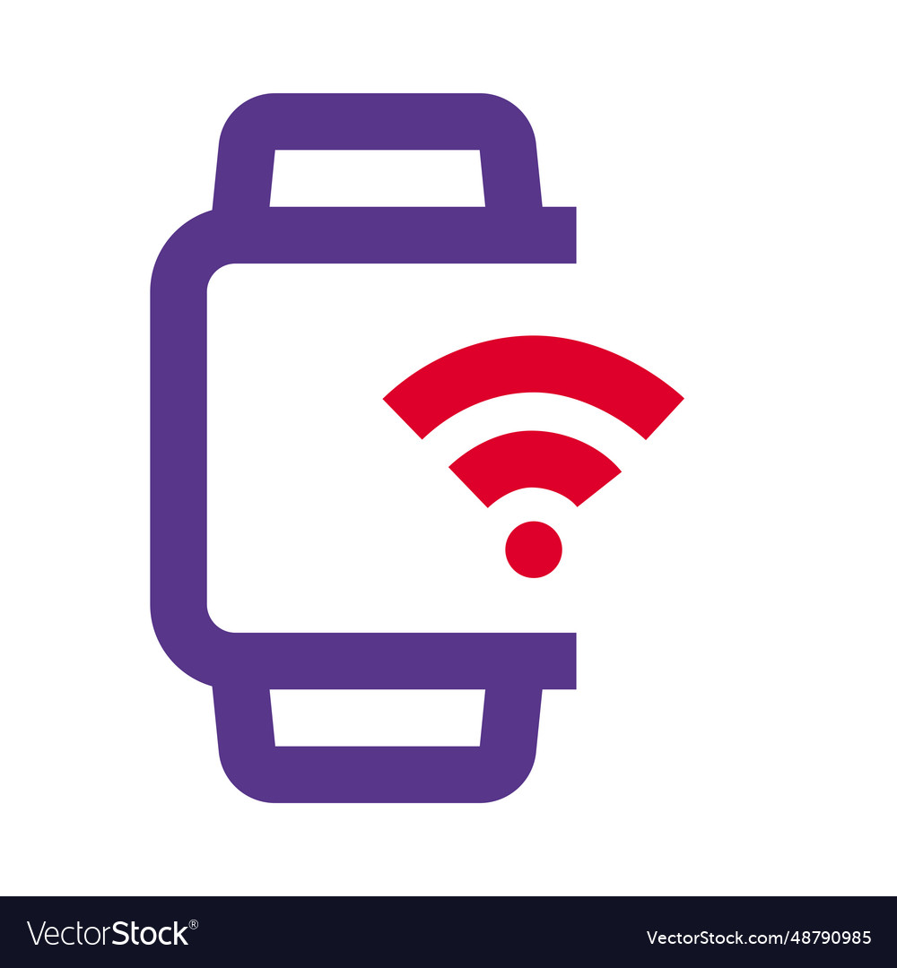 Digital smartwatch with wireless connection Vector Image