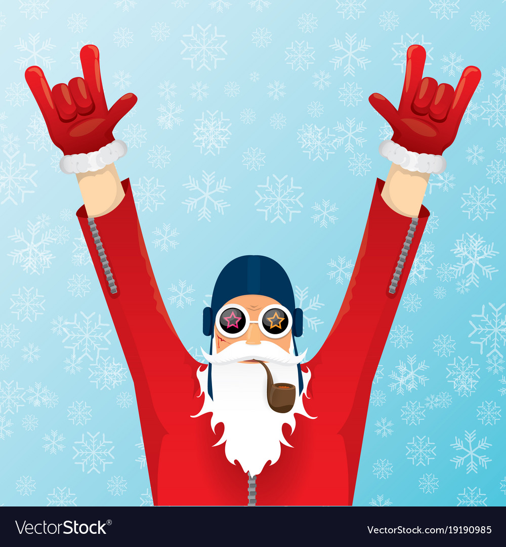Dj santa claus with smoking pipe santa Royalty Free Vector Dj santa claus with smoking pipe santa Royalty Free Vector