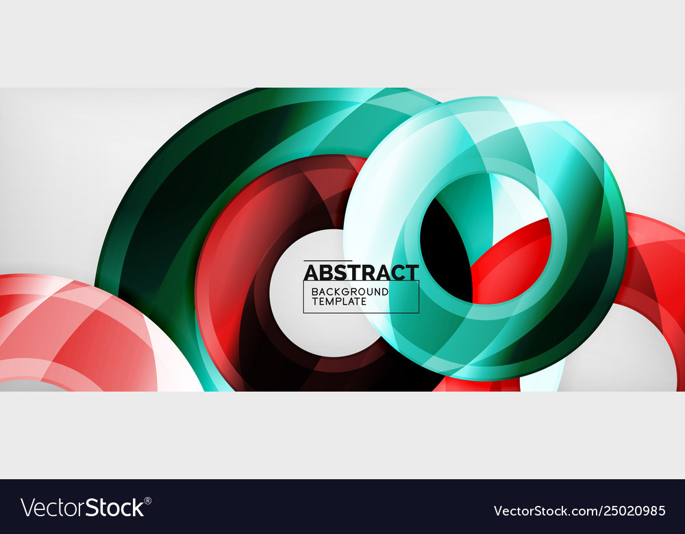 Glossy circles geometric background Royalty Free Vector