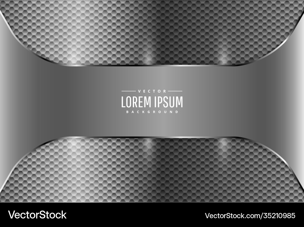 Metal technology with hexagon pattern Royalty Free Vector