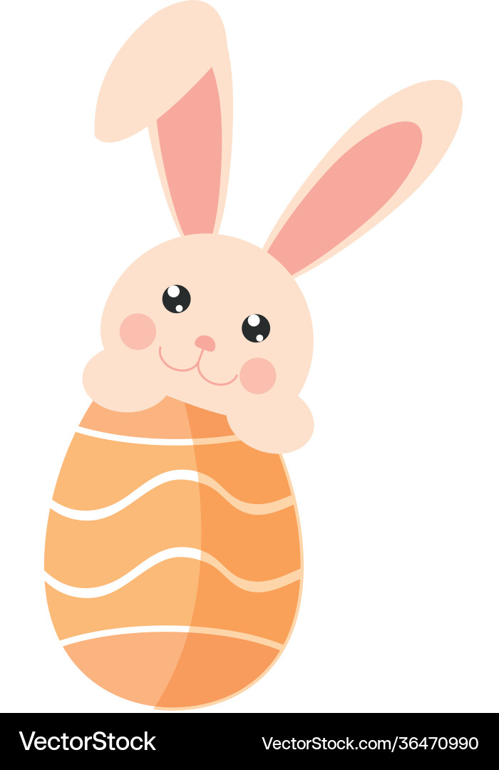 Easter rabbit in egg Royalty Free Vector Image