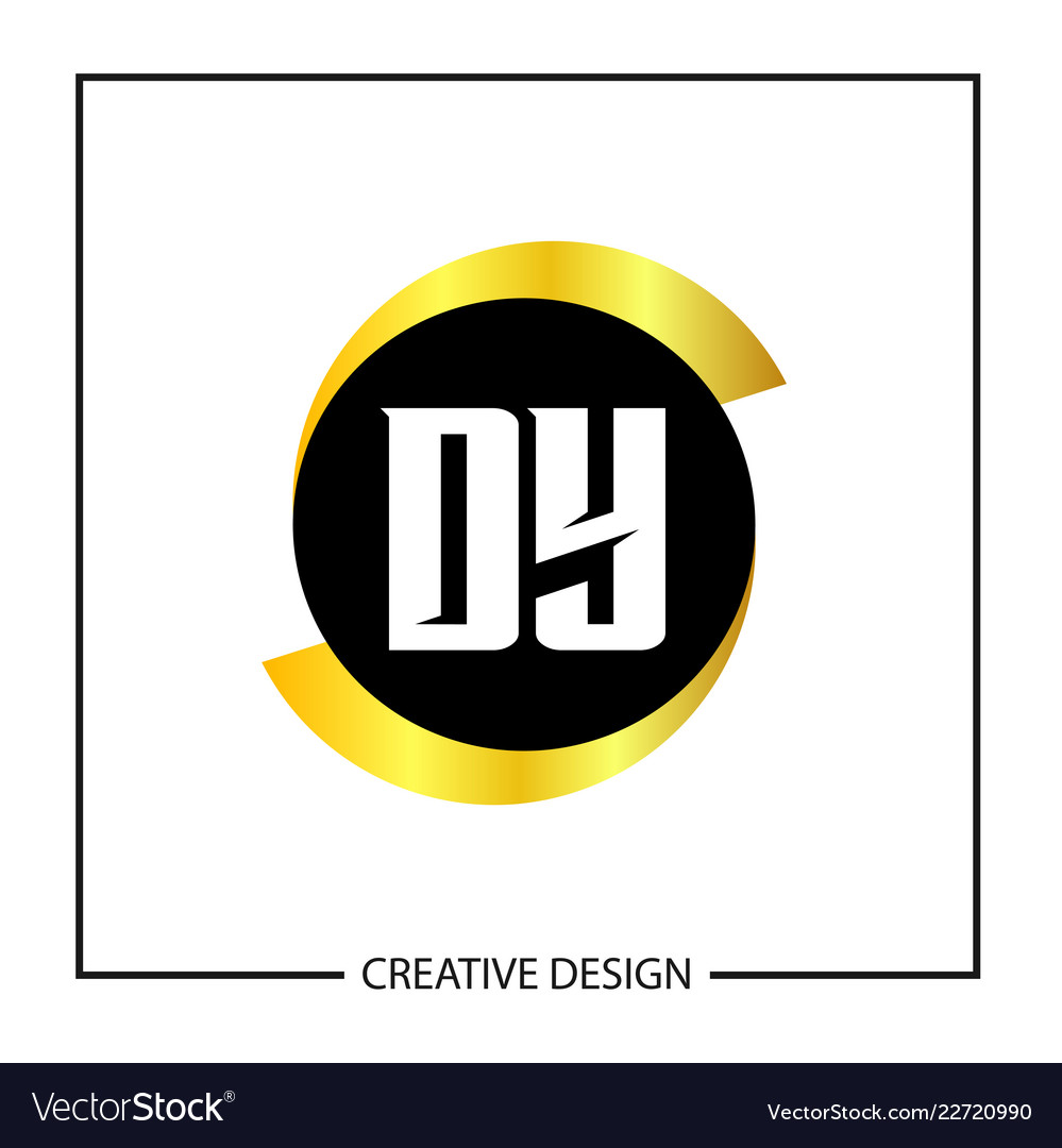 Initial Letter Dy Logo Template Design Royalty Free Vector