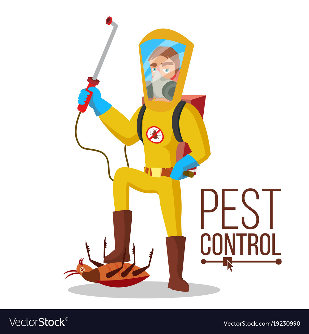 Pest control service sanitation cleaner Royalty Free Vector