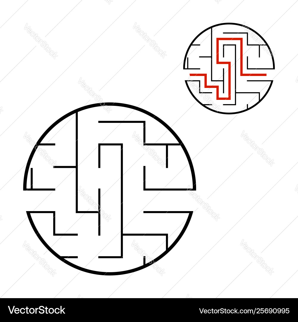 Abstract labyrinth educational game for kids Vector Image