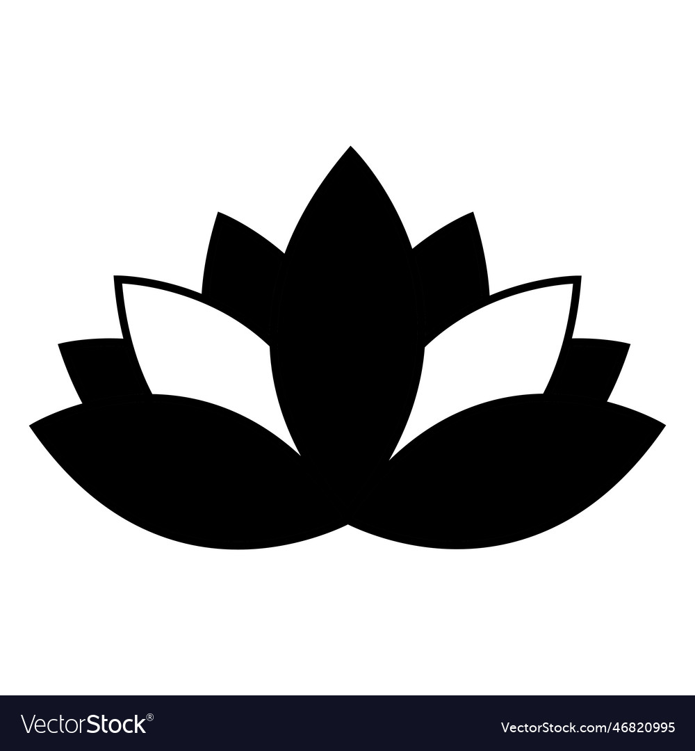 Buddhist lotus iconbuddhism symbol buddhasvg Vector Image